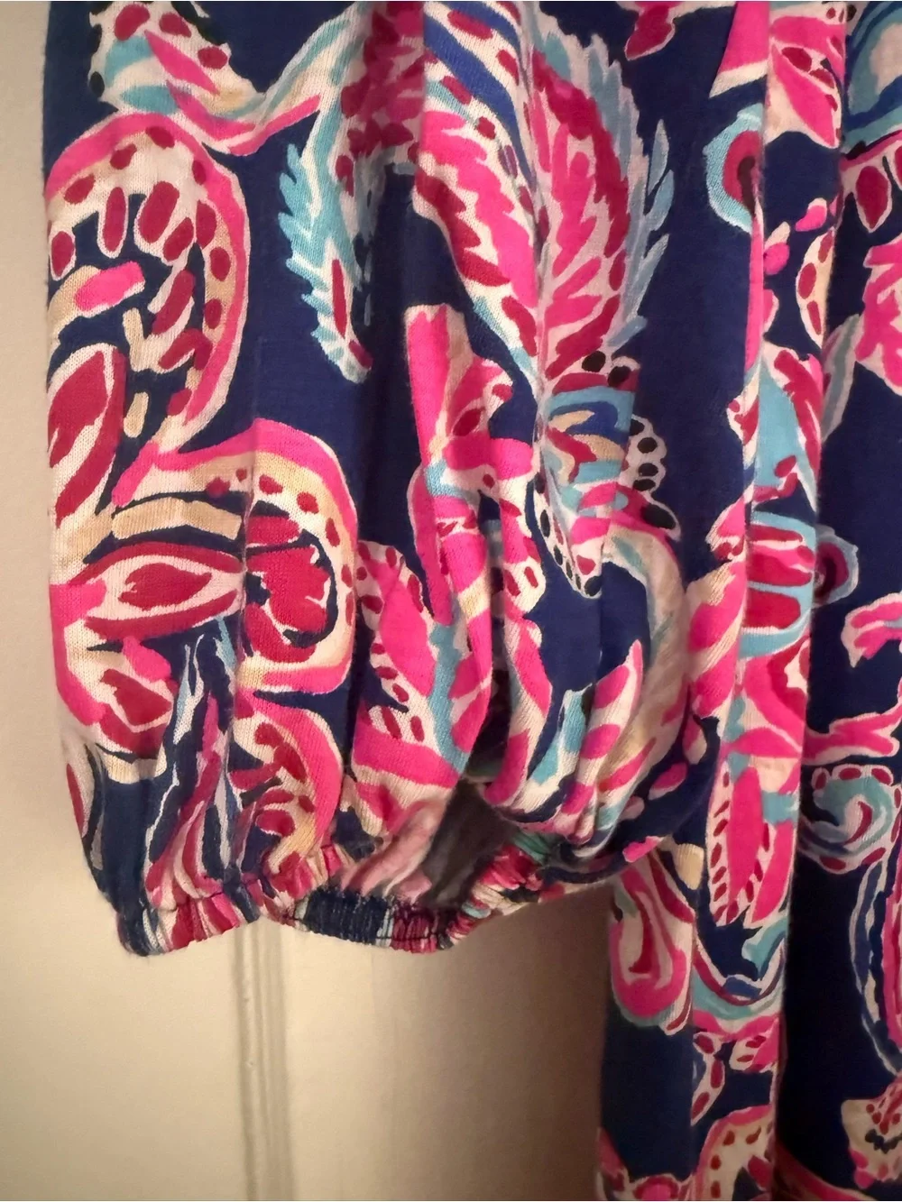 Lilly Pulitzer Navy Dress with Pink Paisley Print - Picture 5 of 5